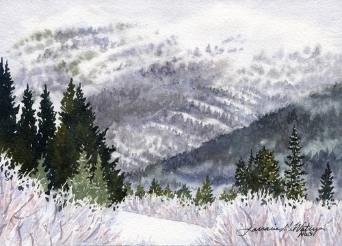 Winter Haze 4.5x6.5 $245 at Hunter Wolff Gallery